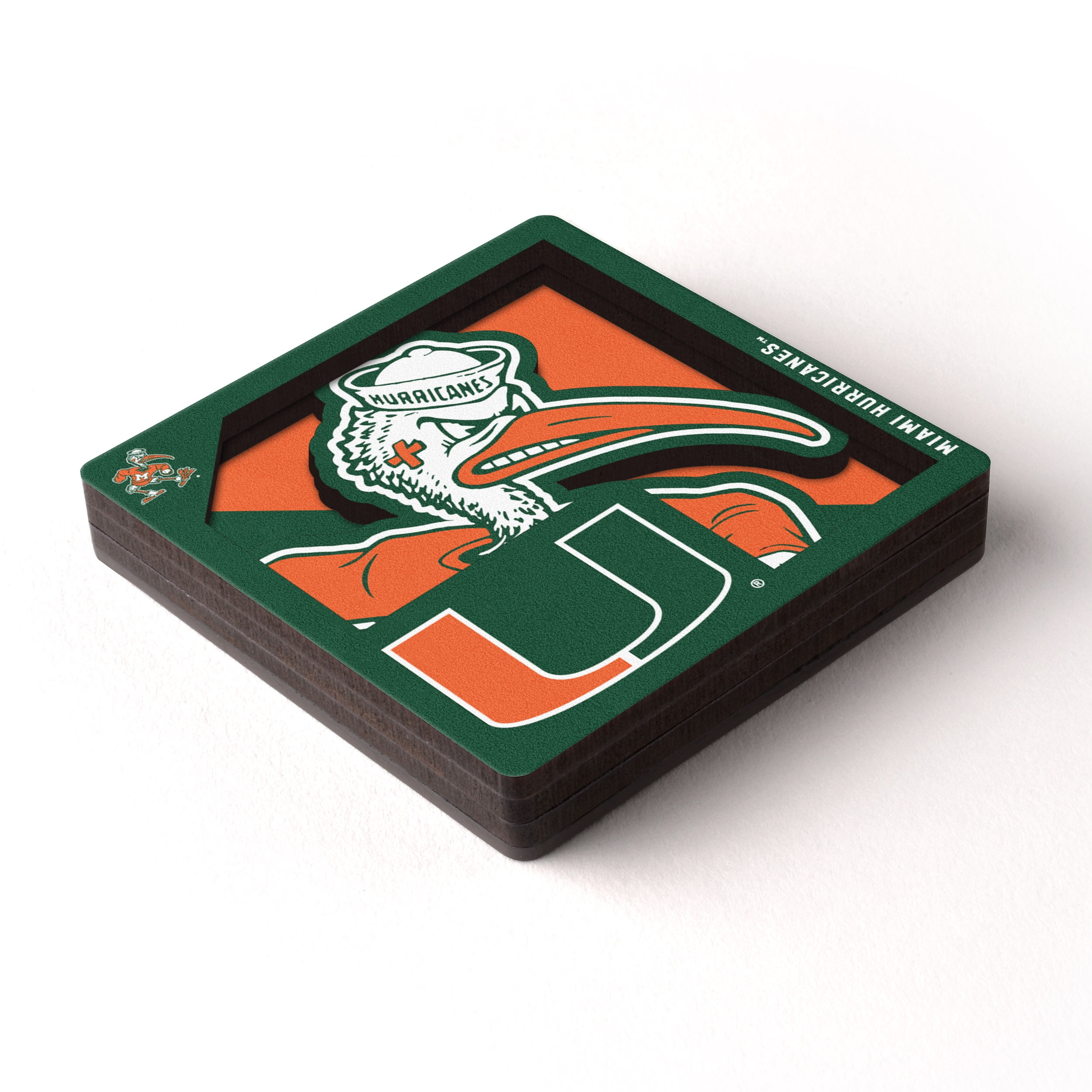 YouTheFan NCAA Miami Hurricanes 3D Logo Series Magnet