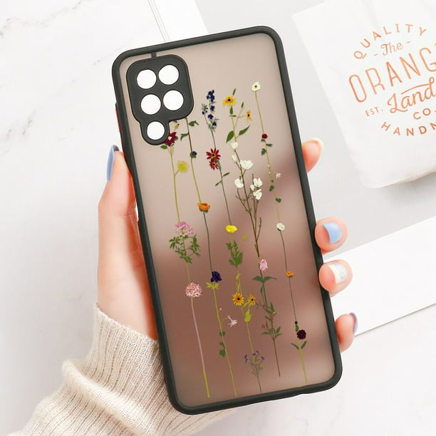 Funda dura de flores mate para Samsung Galaxy, carcasa para Samsung Galaxy A13, A33, A52, A52S, A32, A51, A23, A22, A21s, A72, A71, A50, A14, A12 Fivean unisex