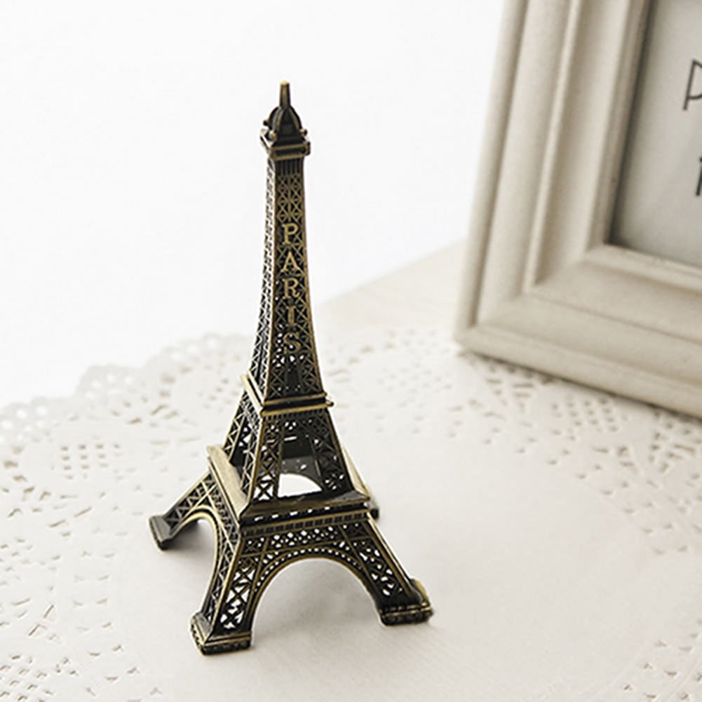 Classic Rose Gold Tone Nice Paris Eiffel Tower Sculpture Retro Model Home Decors 