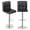 Black, variant on AIZYT Bar Stools Set of 2, Modern PU Leather Adjustable Hydraulic Swivel Barstools, Armless Kitchen Counter Height Square Stool with Back, White