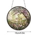 thumbnail image 3 of Colgante de Ventana con Flores, Arte de Vitrales Falsos, Decoración Inspiradora de Cristo, Hermoso Detalle para El Hogar, Regalo para Amantes Del Arte Religioso, Pieza Espiritual Inspiradora, Diseño, 3 of 6