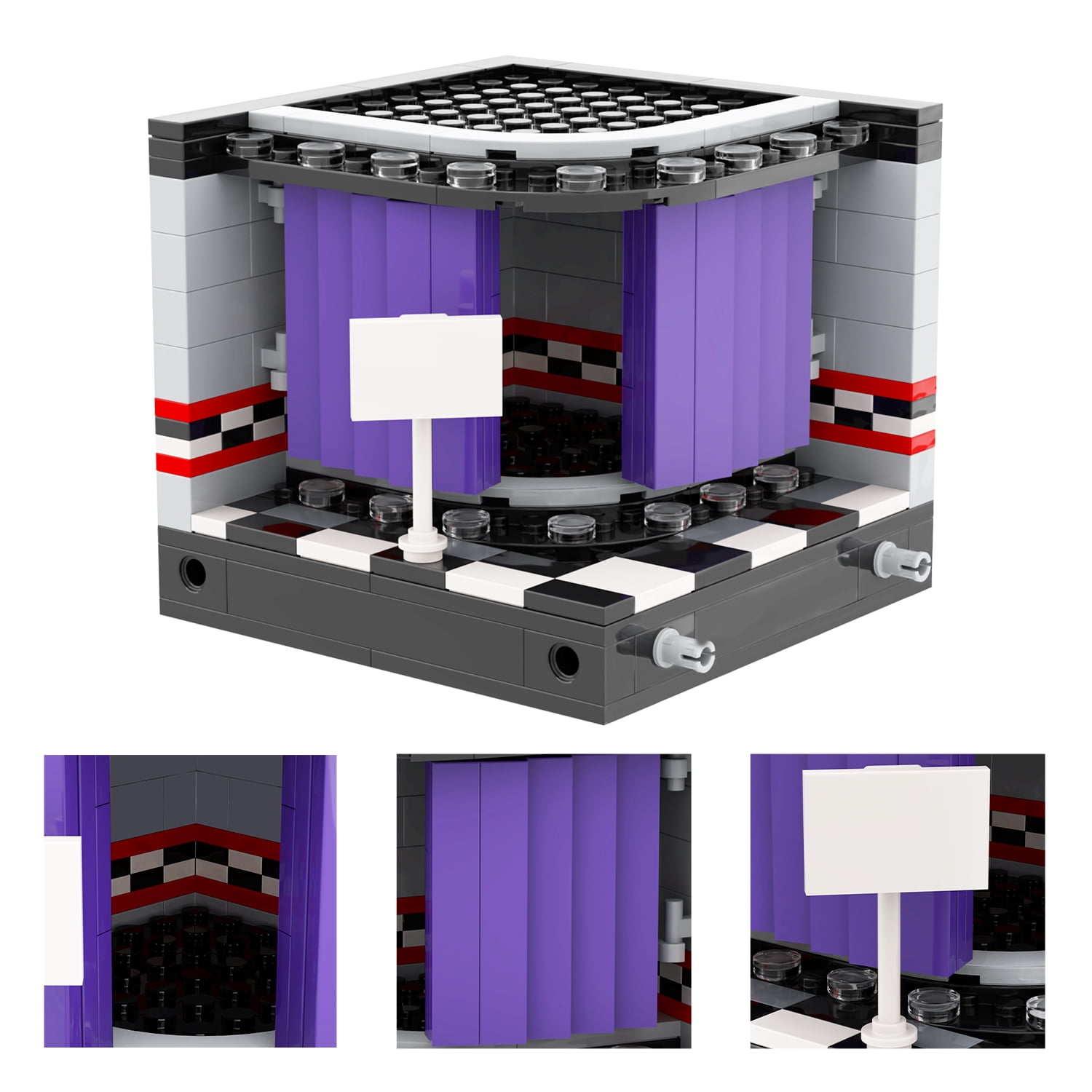 MOOXI FNAF Stage Building Set,Creative Cute Building Blocks Children Kits,Halloween Christmas for Kids(231pcs)