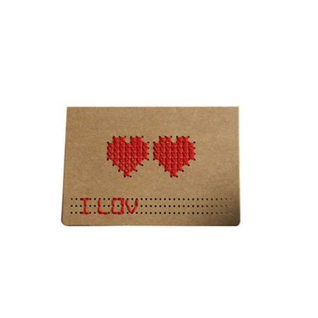 Retro Paper Origami Greeting Cards Hollow Heart Shape Vintage Post Card Envelope Kawaii Handmade Valentine Day Laser Cut
