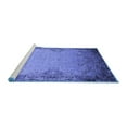 thumbnail image 2 of Ahgly Company Machine Washable Indoor Square Oriental Blue Industrial Area Rugs, 6' Square, 2 of 4