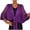 Purple, variant on Women's Summer Cardigans for Women Crochet Knit 3/4 Sleeve Open Front Tie Kimonos Boho Tops Hollow out Beach Vacation Coverups Black