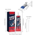 thumbnail image 2 of Fabric Glue Permanent, 2026 Fabrics Glue for Clothing, 60ml Washable Fabric Glues, Clear Fabrics Adhesive for Clothing Patches Tear Mender for Cotton, Denim, Flannel, Polyester, 2 of 7