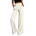 thumbnail image 6 of hoksml Pants for Women, High Waisted Wide Leg Dress Pants, Casual Work Trousers with Pockets, 6 of 9