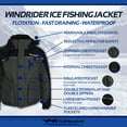 thumbnail image 3 of WindRider Ice Fishing Suit | Insulated Bibs and Jacket | Flotation | Tons of Pockets | Adjustable Inseam | Reflective Piping | Waterproof Gear for Ice Fishing and Snowmobiling, 3 of 5