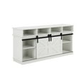 thumbnail image 2 of FunniHomi Fireplace TV Stand, Entertainment Center up to 65", Mid Century Modern TV Console with Adjustable Shelf and 4  Drawers for Living Room and Bedroom, White, 2 of 12