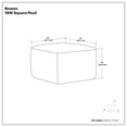thumbnail image 2 of Simpli Home Bowen 18 inch Wide Boho Square Pouf in Black Genuine Leather, 2 of 3