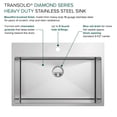 thumbnail image 6 of Transolid KKM-DTSS322210-ML2 Diamond 32-in L x 22-in W Single Bowl Dual-Mount Kitchen Sink and Accessories Kit with 2 Pre-Drilled Holes in Stainless Steel, 6 of 12