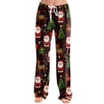 thumbnail image 2 of UDAUDU Christmas Pajama Pants Women Soft Cute Graphic Lounge Pants Elastic Waist Loose Fit Fall Pajama Pants L, 2 of 6