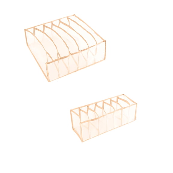 Vikakiooze 2023 Home Storage and Organization Mesh Underwear Socks Storage Box,Foldable Closet Clothes Dividers Nylon Dresser Compartments Organizers Storage Boxes For Underwear