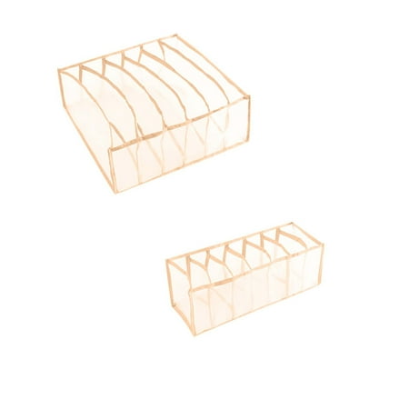 

Back to School Saving! SuoKom Mesh Underwear Socks Storage Box Foldable Closet Clothes Dividers Nylon Dresser Compartments Organizers Storage Boxes For Underwear