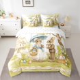 thumbnail image 2 of Erosebridal Happy Easter Bedding Sets Twin Size,Rabbit Eggs Comforter Sets with Sheets,Animal Bedroom Decor,Reversible,7pcs, 2 of 5