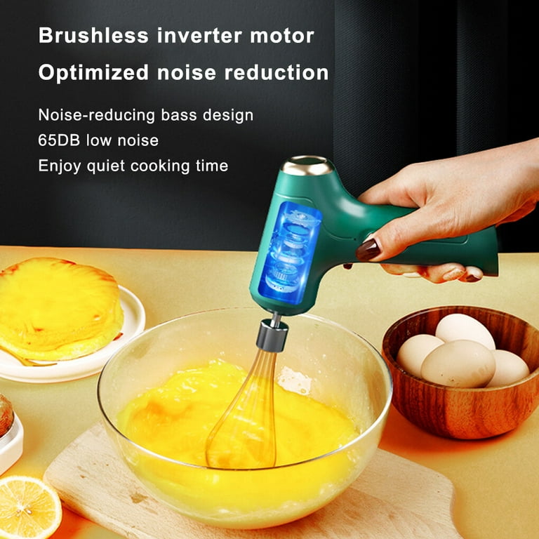 DIYOO Household Standable Cordless Electric Hand Mixer,USB Rechargable  Handheld Egg Beater with 2 Detachable Stir Whisks 3 Speed Modes for  Whipping