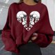 thumbnail image 2 of Halloween Mujer Moda Casual Estampado Cuello Redondo Suelto Manga Larga Tops Cortos Blusa Sin Capucha Sudaderas Pompotops FGAJ19020, 2 of 8