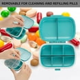 thumbnail image 5 of Travel Pill Container Medicine Organizer Daily Purse Pill Case Cute Pill Vitamin Box Small Pocket Pill Holder Mini Pill Organizer for Supplement(Blue), 5 of 15
