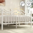 thumbnail image 6 of EBERY Full Metal Platform Bed Frame with Headboard and Footboard, Sturdy Steel Slat Support, Easy Assembly, White, 6 of 10