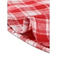 thumbnail image 5 of INSPIRE CHIC Women's Plaid Shirts Point Collar Button Down Blouses L Red White, 5 of 7