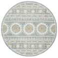 thumbnail image 2 of SAFAVIEH Blossom Roy Geometric Wool Area Rug, Light Grey/Ivory, 4' x 4' Round, 2 of 9