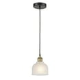 thumbnail image 2 of Innovations Lighting  Dayton - 1 Light 6" Cord Hung Mini Pendant Black Antique Brass/White, 2 of 5