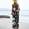 thumbnail image 4 of Yubnlvae Floral Jumpsuits for Women - Boho Wide Leg Rompers with Pockets (Summer Vacation, Casual Beach Overalls) White XXL, 4 of 6
