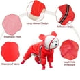 thumbnail image 2 of Pet Dog Raincoat,Hooded Waterproof Rain Jacket with Reflective Strip Poncho Coats for Puppy Small Medium Large Dog Red XL, 2 of 5