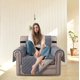 thumbnail image 5 of Funda de poliéster lavable para sillón reclinable Tainini, color gris, 5 of 8