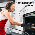 thumbnail image 5 of Guantes para horno Guantes resistentes al calor de 932 °F, guantes para parrilla resistentes a cortes, guantes de silicona antideslizantes para barbacoa, guantes de cocina seguros para cocinar, 5 of 5