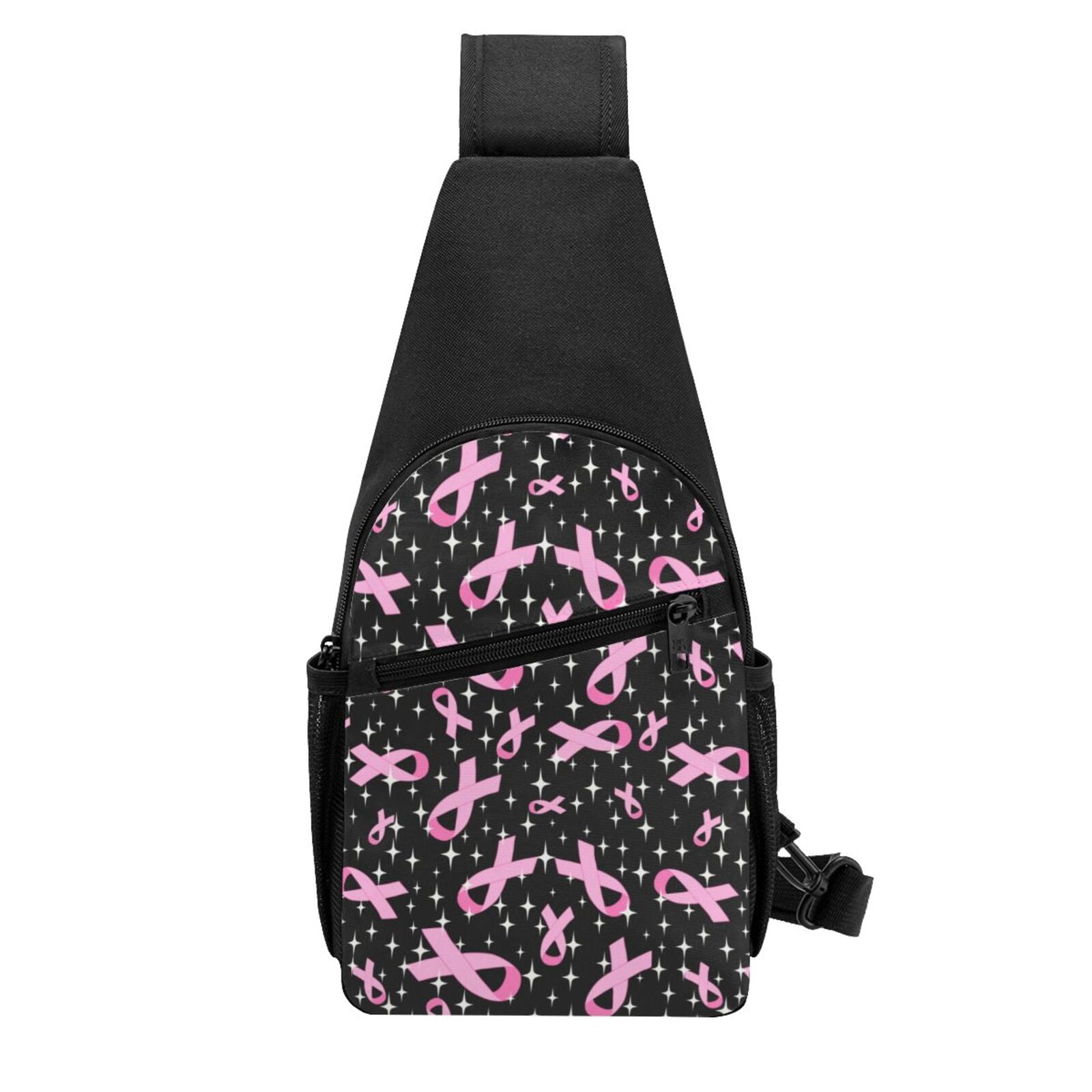Xecao's Breast Cancer Awareness (2) Print Sling Bag: A Versatile Chest, Shoulder, and Crossbody Backpack for Casual Days Out, Perfect for Both Men and Women