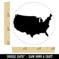 thumbnail image 2 of USA United States of America Solid Self-Inking Rubber Stamp Ink Stamper - Blue Ink - Small 3/4 Inch, 2 of 7