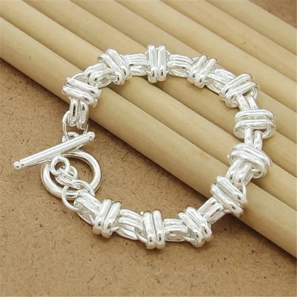 Pulsera de plata de ley 925 de alta calidad con múltiples estilos, cadena para mujer, moda para fiesta de boda, hermoso regalo de joyería