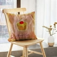 thumbnail image 5 of LALILO Throw Pillow Covers Tasty Cupcake Vintage Anniversary Art Cushion Cover 18" x 18", 4487 Pack, 5 of 6