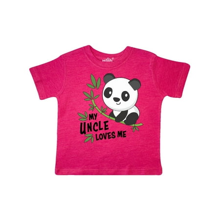 

Inktastic My Uncle Loves Me- cute panda Gift Toddler Boy or Toddler Girl T-Shirt