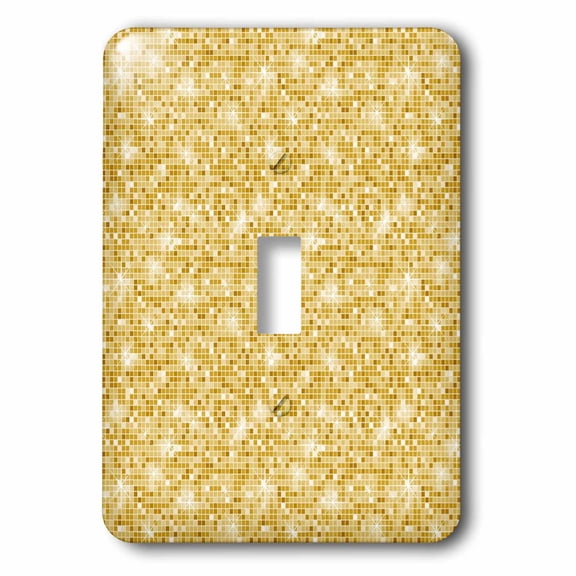 3dRose, Chic Gold Abstract Sparkling Squares, single toggle switch