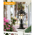 thumbnail image 6 of VIANIS Dusk to Dawn Lamp Posts Outdoor Lighting with Pier Mount Base, Waterproof bronze Outdoor Post Light, Aluminum 3-inch Exterior Post Lamp for Driveway, Backyard, Patio(Hardwired 120V, Not Solar), 6 of 8