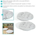 thumbnail image 4 of Sunnydaze Tufted Large Round Floor Cushion - Set of 2 - Unique Outdoor/Indoor Chair Cushions or Meditation Cushions - 300D Olefin with Polyester Fill - 22-Inch Diameter - Gray Damask, 4 of 6