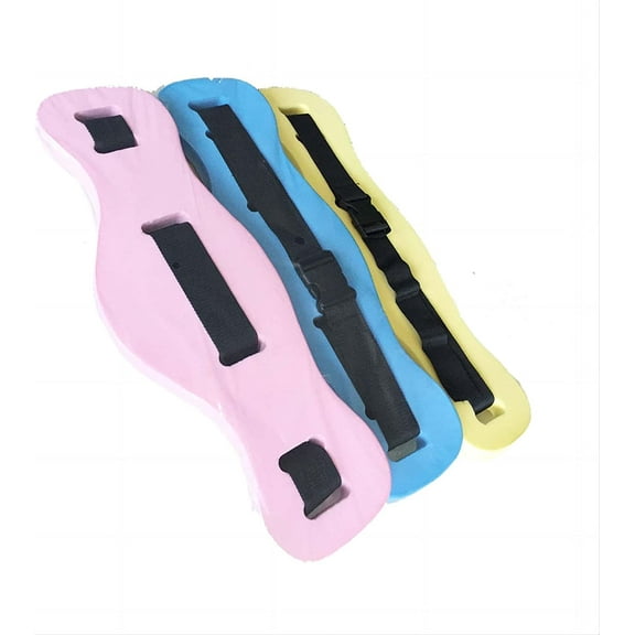 Nvzi 2pcs Back Floating Swim Belt EVA Foam Swimming Training Aid Waist Adjustable Swimming Buoyancy Belt Comfortable Floaties Device for Adults Kids Toddler Swimming Floats Random Color