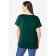 thumbnail image 2 of Roaman's Women's Plus Size V Neck Ultimate Tee, 2 of 4