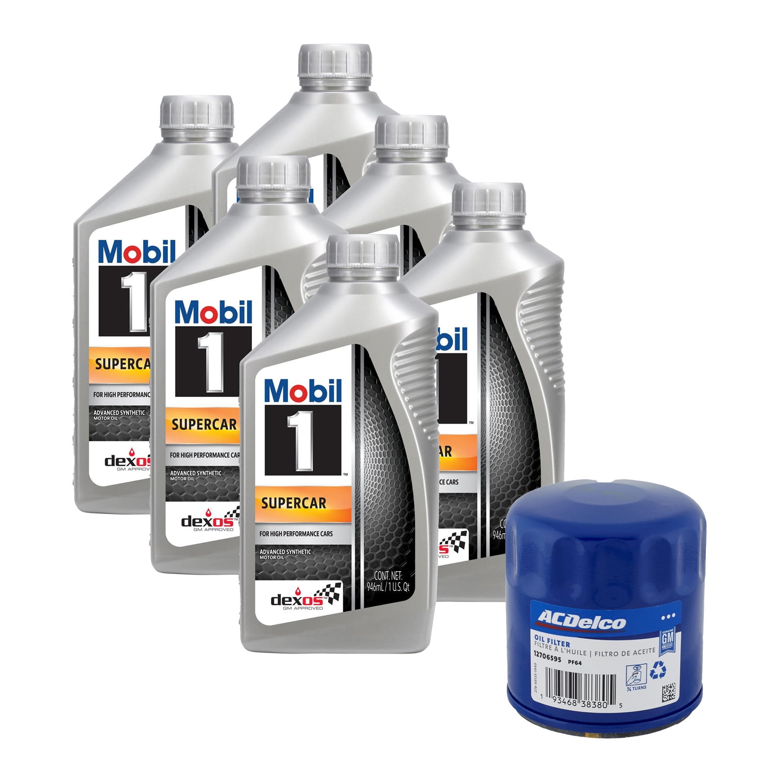 Mobil 1, Supercar Full Synthetic Motor Oil, 5W-50, Dexos R case/6