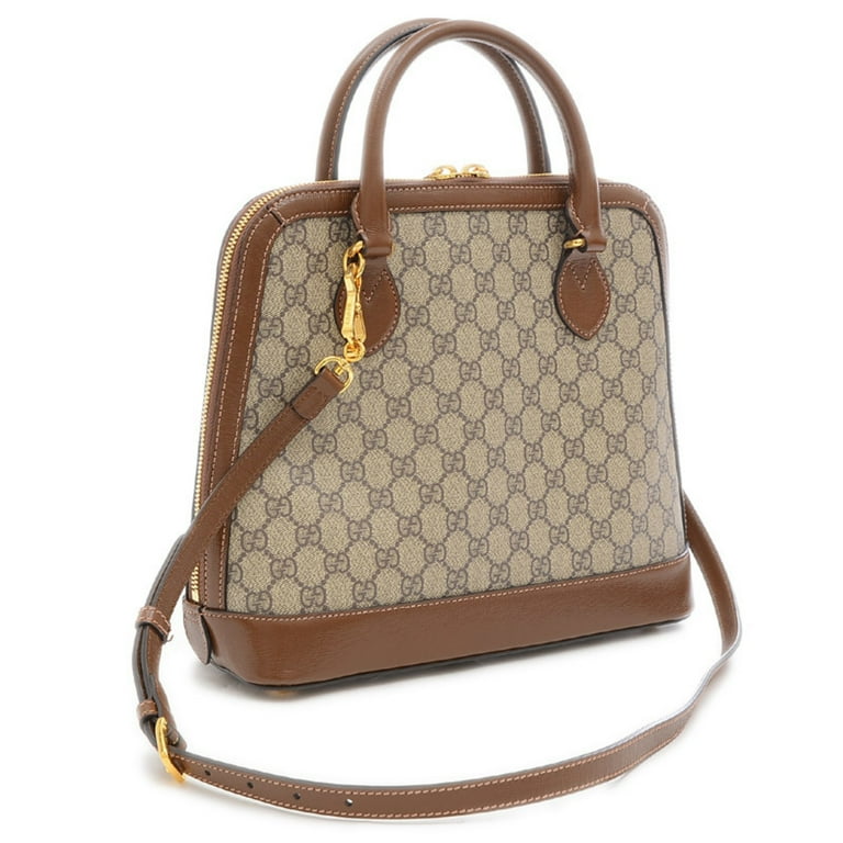 Pre-Owned Gucci GG Supreme Horsebit BOUTIQUE 2Way Bag Brown 620850