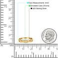 thumbnail image 4 of Yellow Tone, Simulated Cubic Zirconia Size-6 Infinity Shank Art Deco Engagement Wedding Half Eternity Ring 925 Sterling Silver, 4 of 7