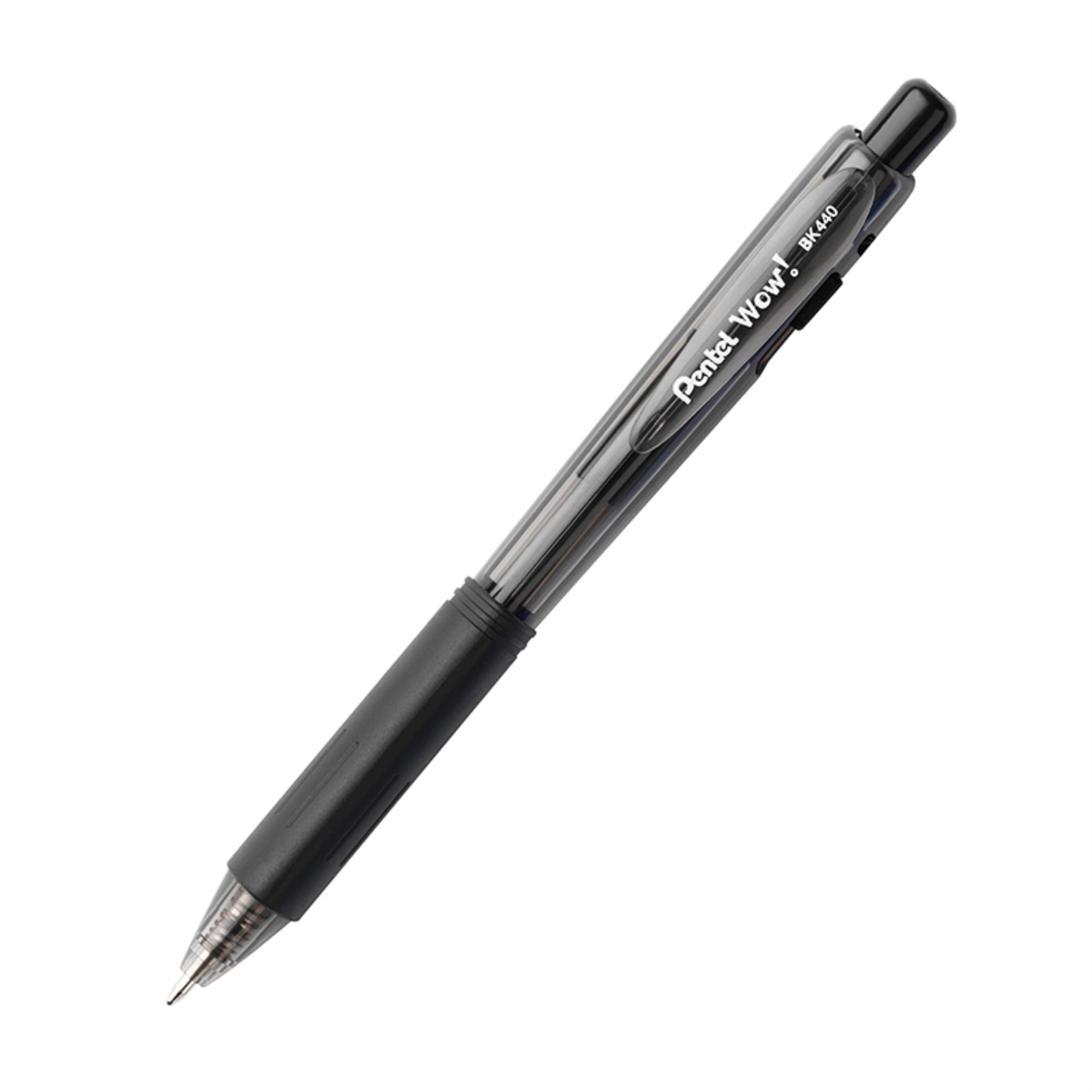 Medium 1.0mm Tip Black RT Ballpoint Pen Pack of 18 BK440A Pentel WOW 