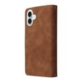 thumbnail image 3 of for iPhone 16 Plus Multifunctional Case Wallet with Card Slots, Premium Soft PU Leather Zipper Folio Flip with Crossbody Strap Kickstand Zipper Phone Cover for iPhone 16 Plus, Brown, 3 of 9