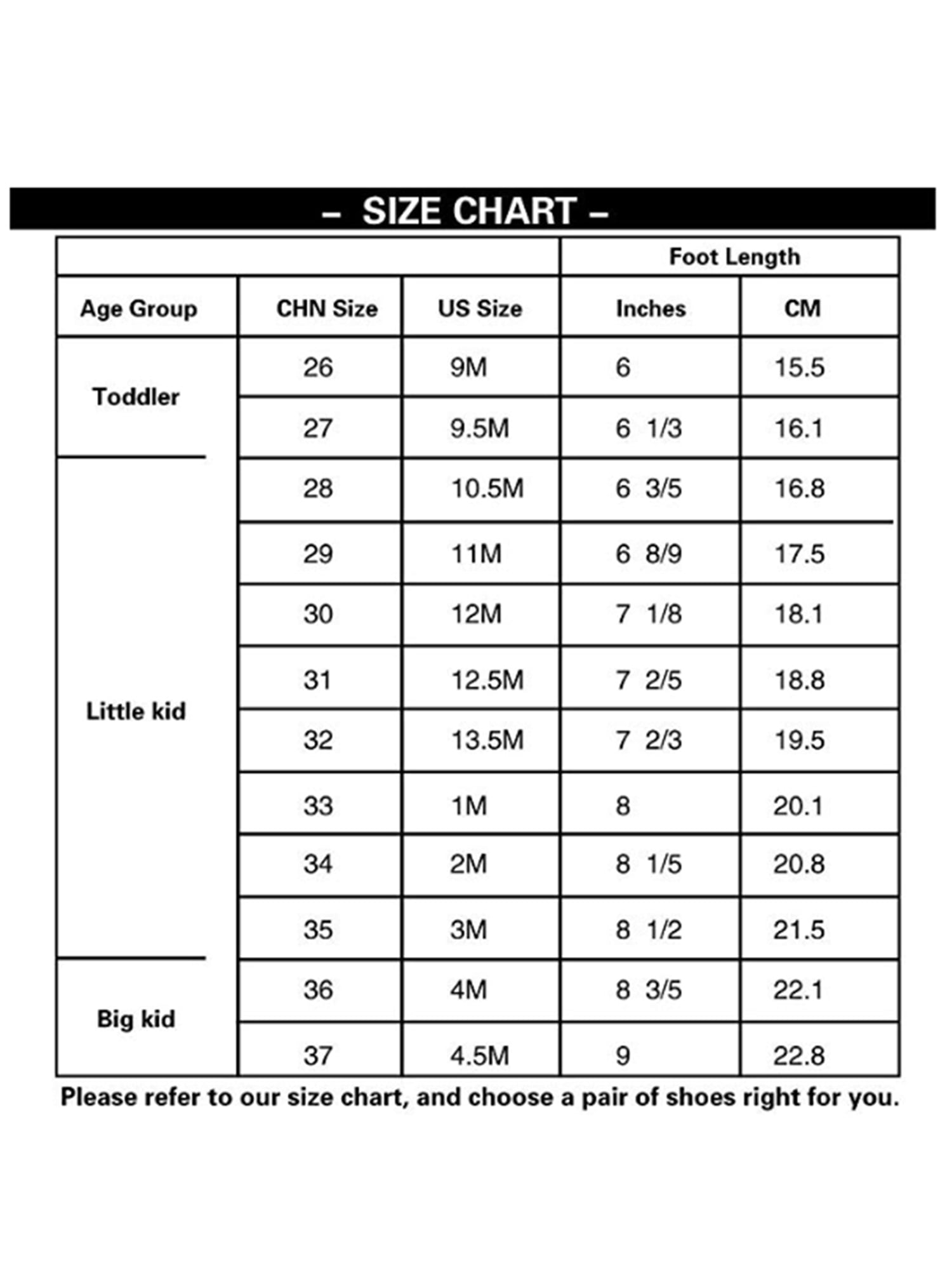 4m us big kid shoe size