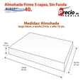 thumbnail image 3 of Almohada Firme 3 Capas La Fabrica de Espuma Almohada 3 capas con MEMORY FOAM sin Funda, 3 of 4