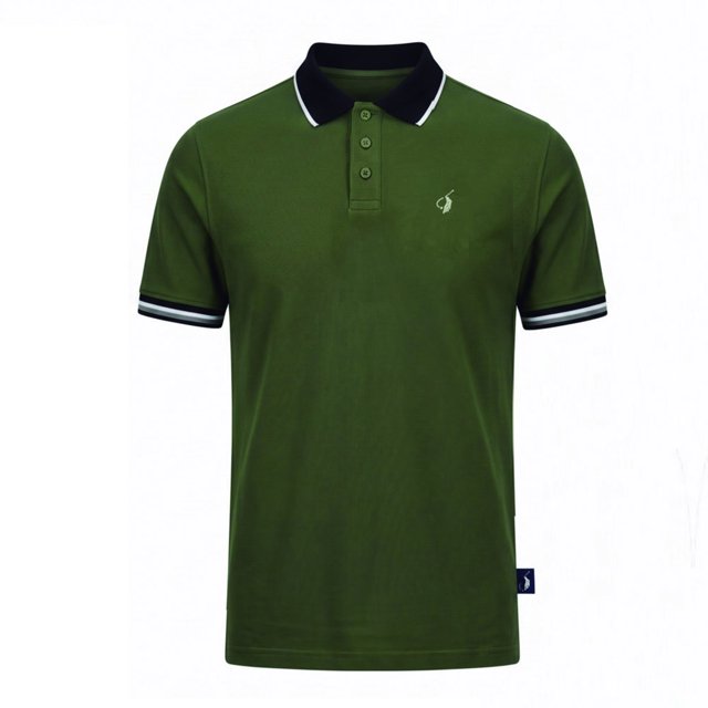 Playera de Polo Club para Caballero con Bordados de Polo Verde Talla CH