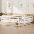 thumbnail image 3 of Sesslife Twin Size Floor Bed with Door and Fence, Wood Twin Floor Platform Bed with Slats, Toddler Bed for Kids Boys Girls, Montessori Bed, No Box Spring Needed, White, 3 of 7