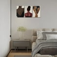 thumbnail image 2 of Hieng 3 Panels Abstract Black Woman Wall Art Modern American African Canvas Prints Painting for Living Room Bedroom Office - 12"x16"x3pcs, 2 of 5